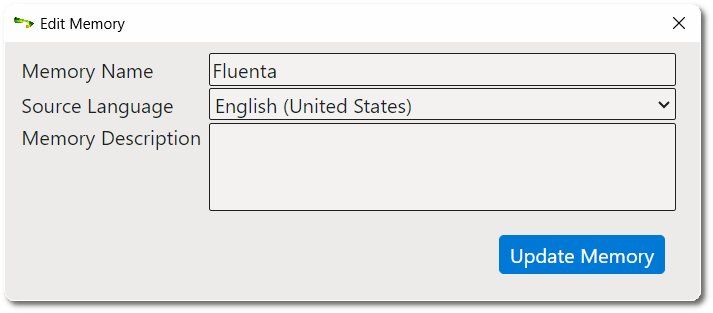 Edit Memory dialog