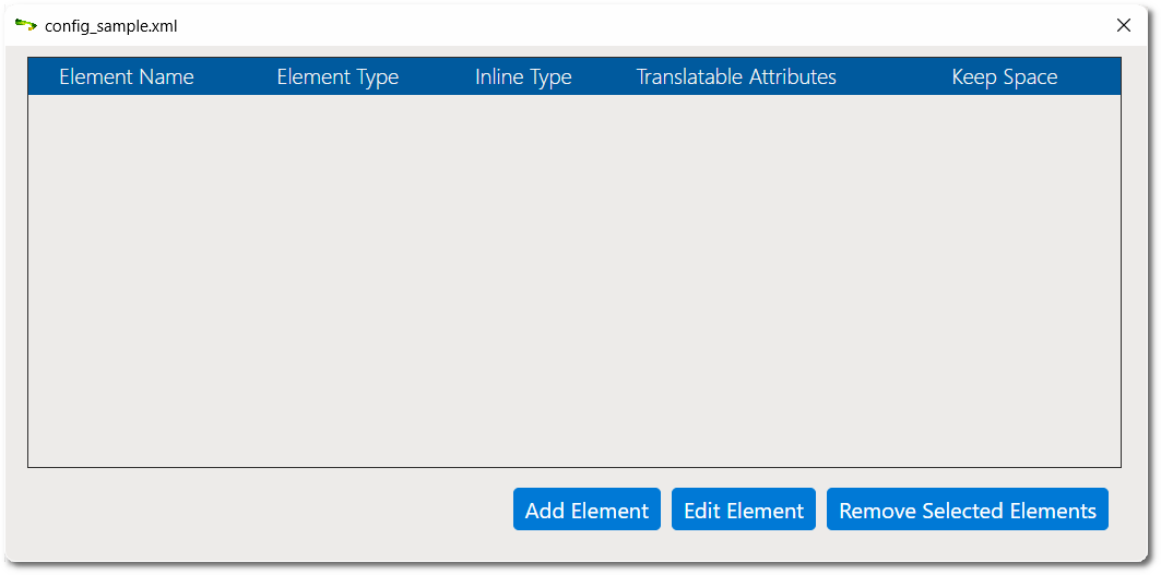 Grammar Configuration dialog