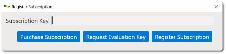 Register Subscription Dialog