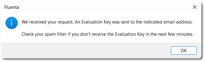 Request Received Dialog