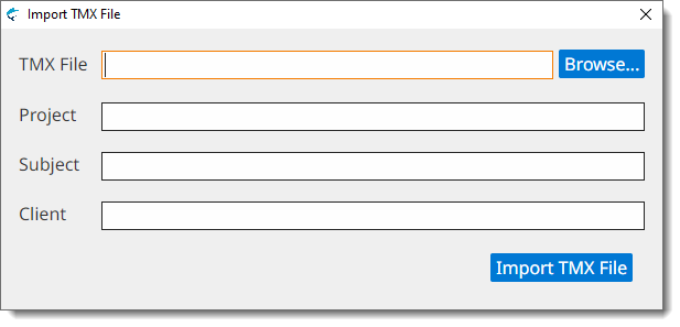 Import TMX File Dialog