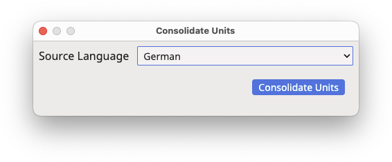Consolidate Units Dialog