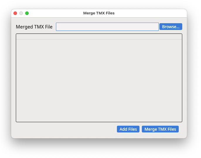 Merge TMX Files Dialog