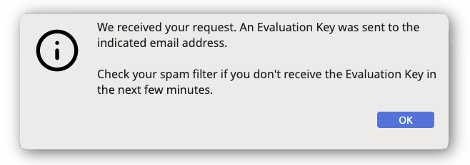 Request Received Dialog