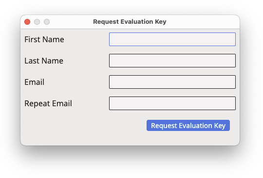 Request Evaluation Key Dialog